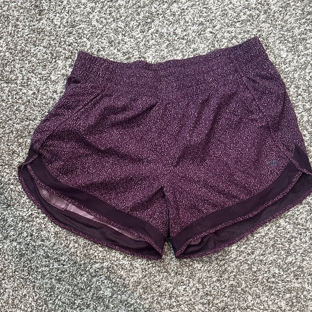 Athleta Printed Mesh Racer Run Short 4”
